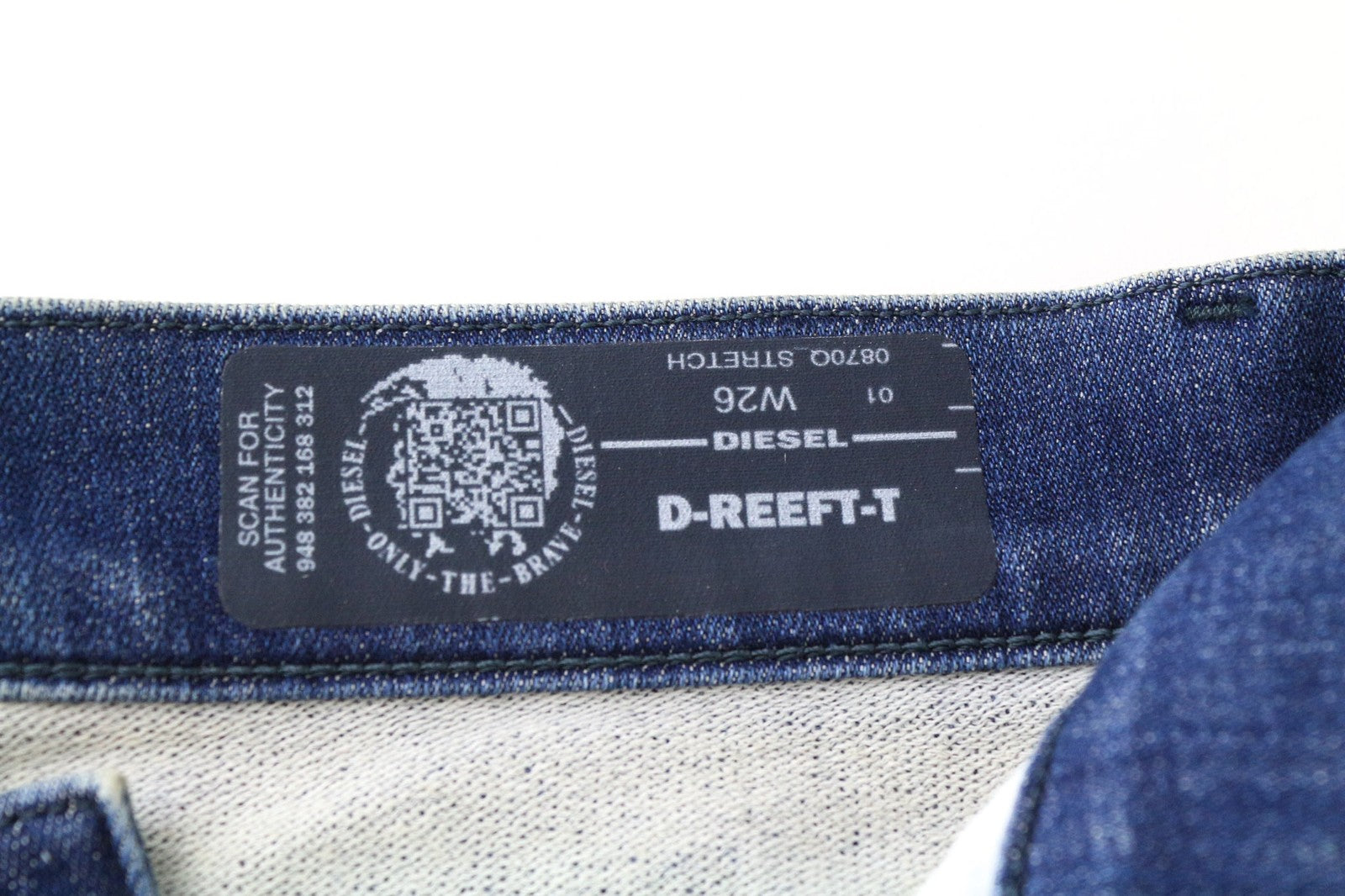 DIESEL D-Reeft-T 0870Q Men's Jeans W26 Blue Jogg Sweat Stretch Super Skinny Boys