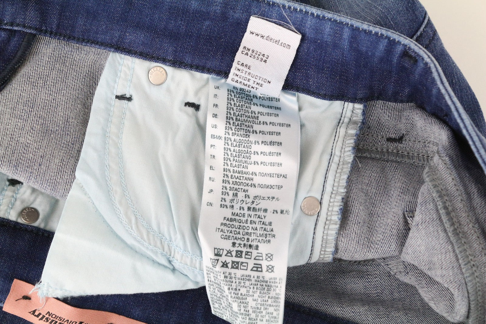 DIESEL Slandy 0090Q Women's W26/L30 Blue Super Slim Skinny Stretch Cotton Jeans