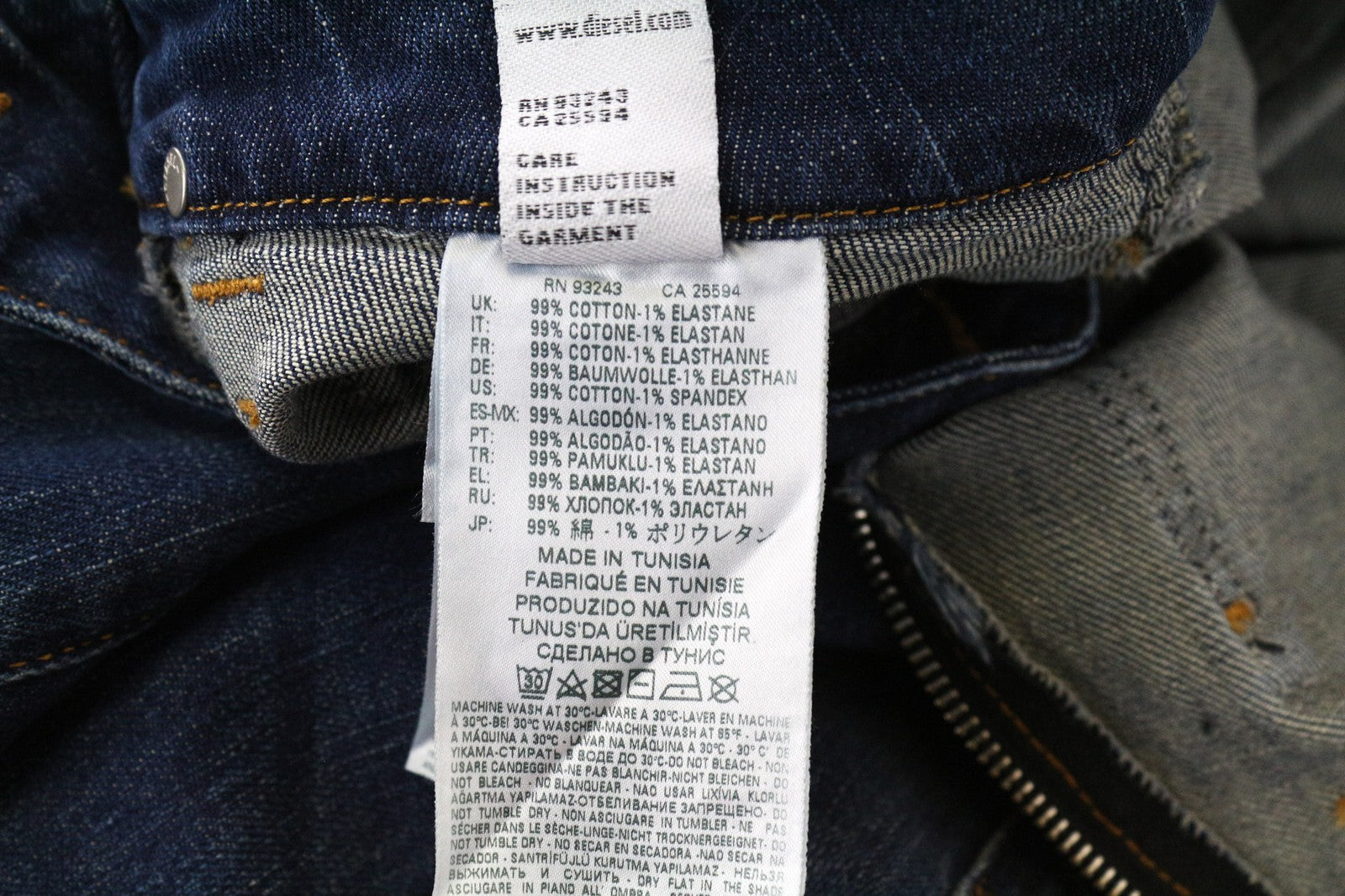 DIESEL D-Earlie 089AR Women's W26/L30 Cropped Slim Fit Blue Cotton Stretch Jeans