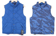 SCOTCH & SODA Ams Couture Waistcoat Men's M Blue Reversible Patterned Padd Vest