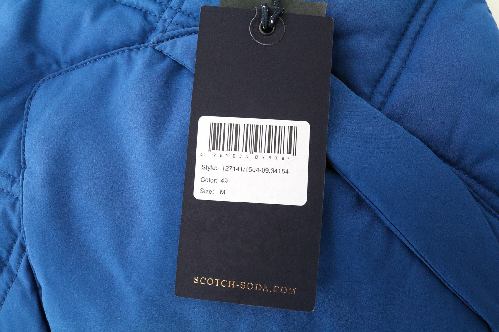 SCOTCH & SODA Ams Couture Waistcoat Men's M Blue Reversible Patterned Padd Vest