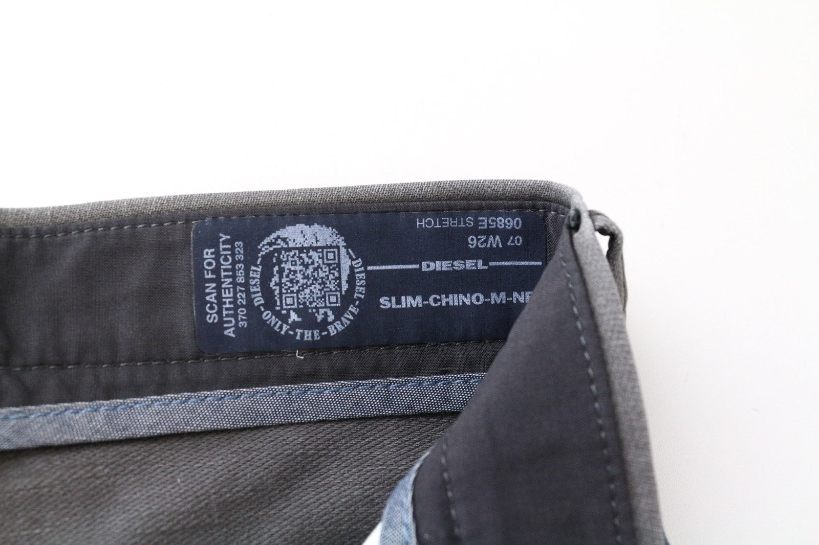 DIESEL Slim-Chino-M-NE 0685E Men's W26 Boys Grey Slim Stretch Sweat Jogg Denim