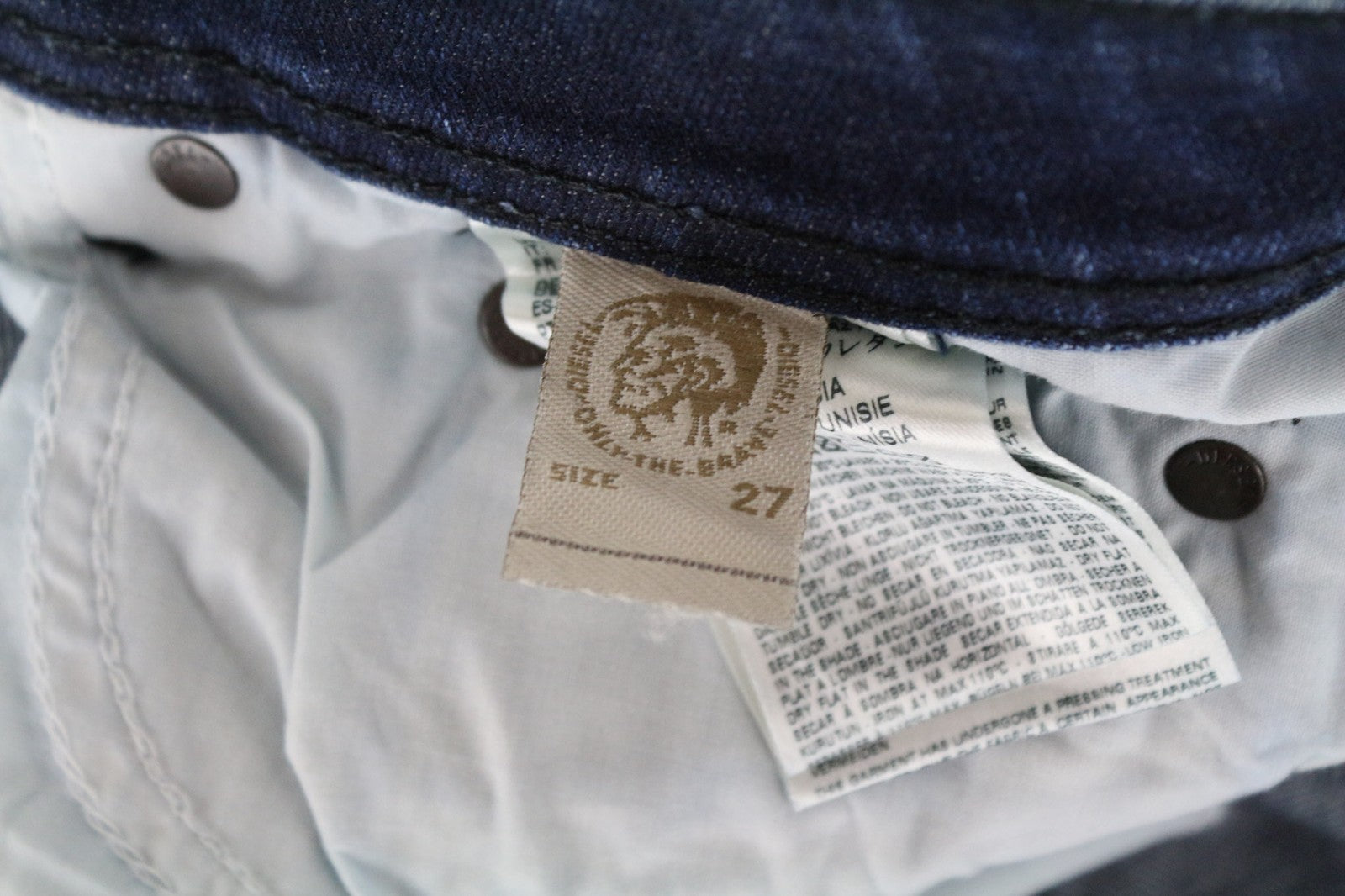 DIESEL Waykee 0860Z Men's W27/L32 Dark Blue Boys Straight Fit Cotton Stretch