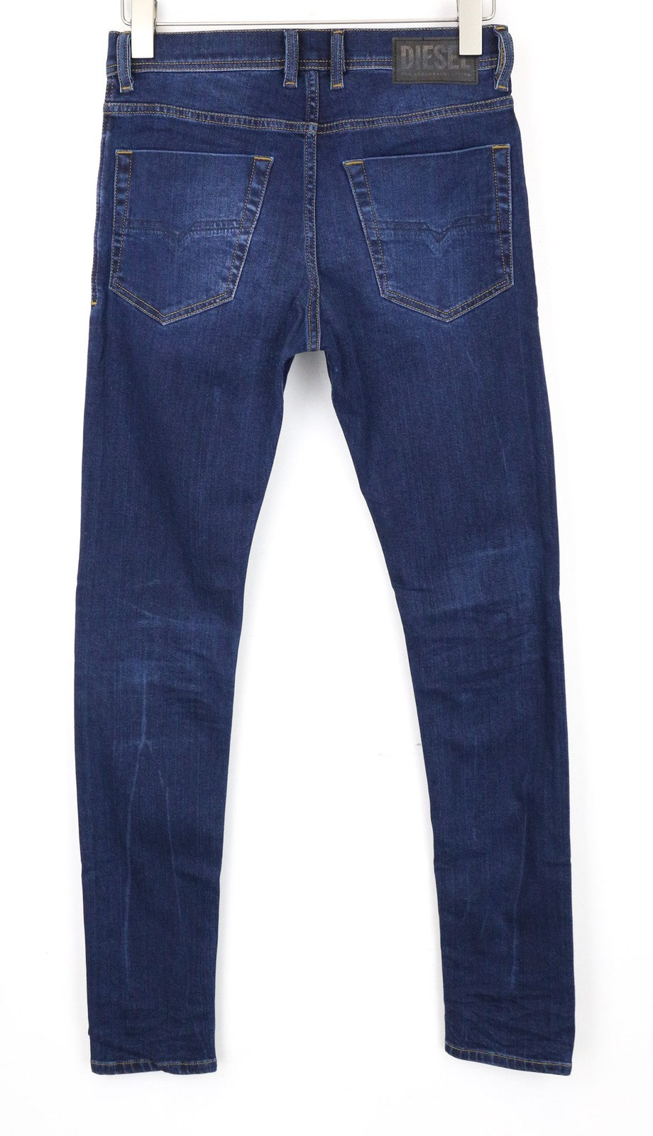 DIESEL Tepphar-X 083AT Men's W26/L32 Boys Blue Slim-Carrot Stain Effect Denim