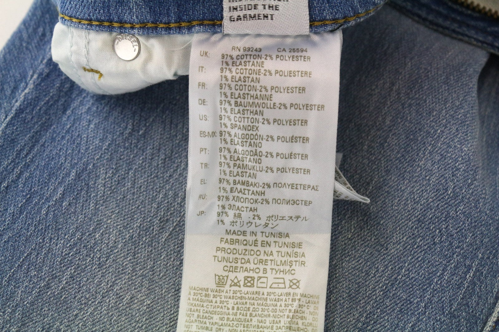 DIESEL Babhila-High 081AF Women's W24/L32 Blue Girls Slim-Skinny Fit Stretch