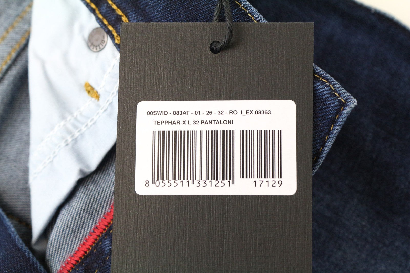 DIESEL Tepphar-X 083AT Men's W26/L32 Boys Blue Slim-Carrot Aged Stretch Jeans