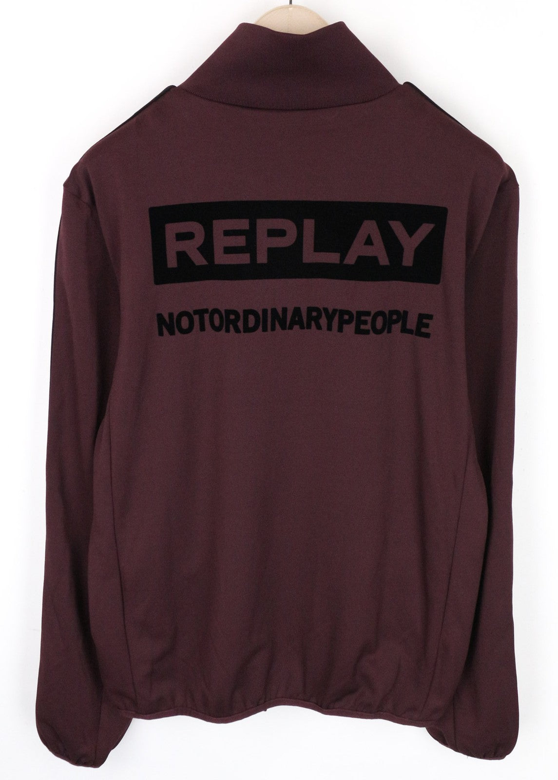 REPLAY Limited Edition Men's XL Burgundy Red Zipped Casual Long Sleeve Sweat