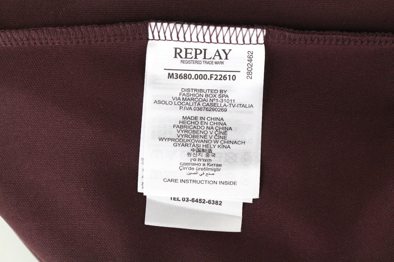 REPLAY Limited Edition Men's XL Burgundy Red Zipped Casual Long Sleeve Sweat