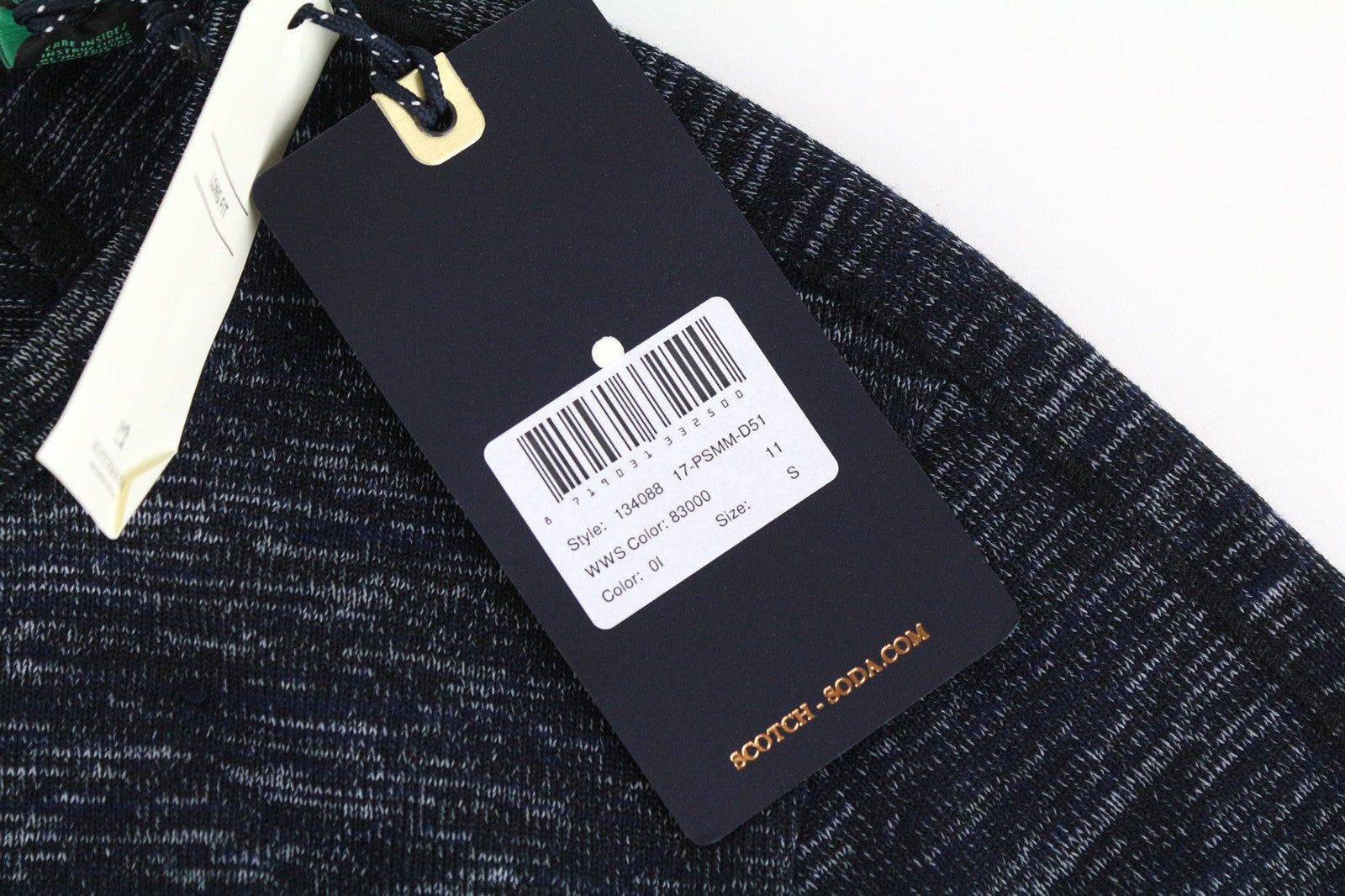 SCOTCH & SODA Ams Couture Men's S Blue Cotton Stretch T-Shirt Short Sleeve