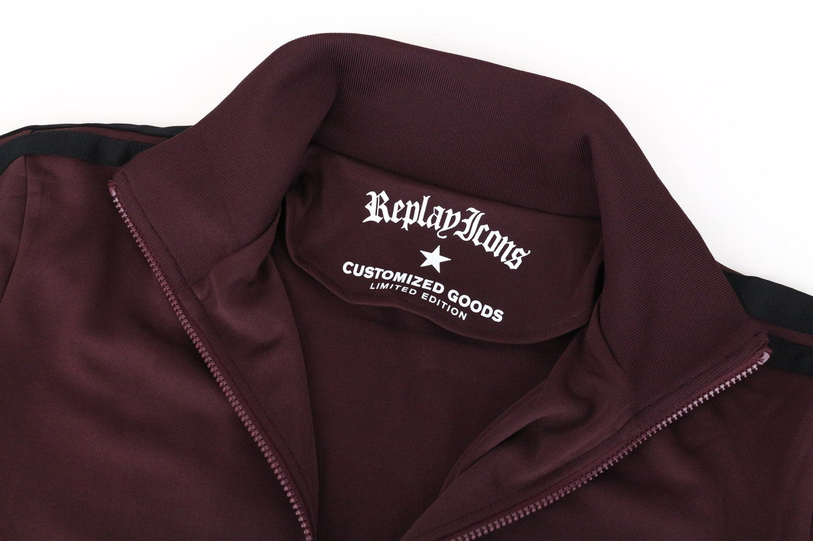 REPLAY Limited Edition Men's XL Burgundy Zip Sweatshirt Long Sleeve Casual