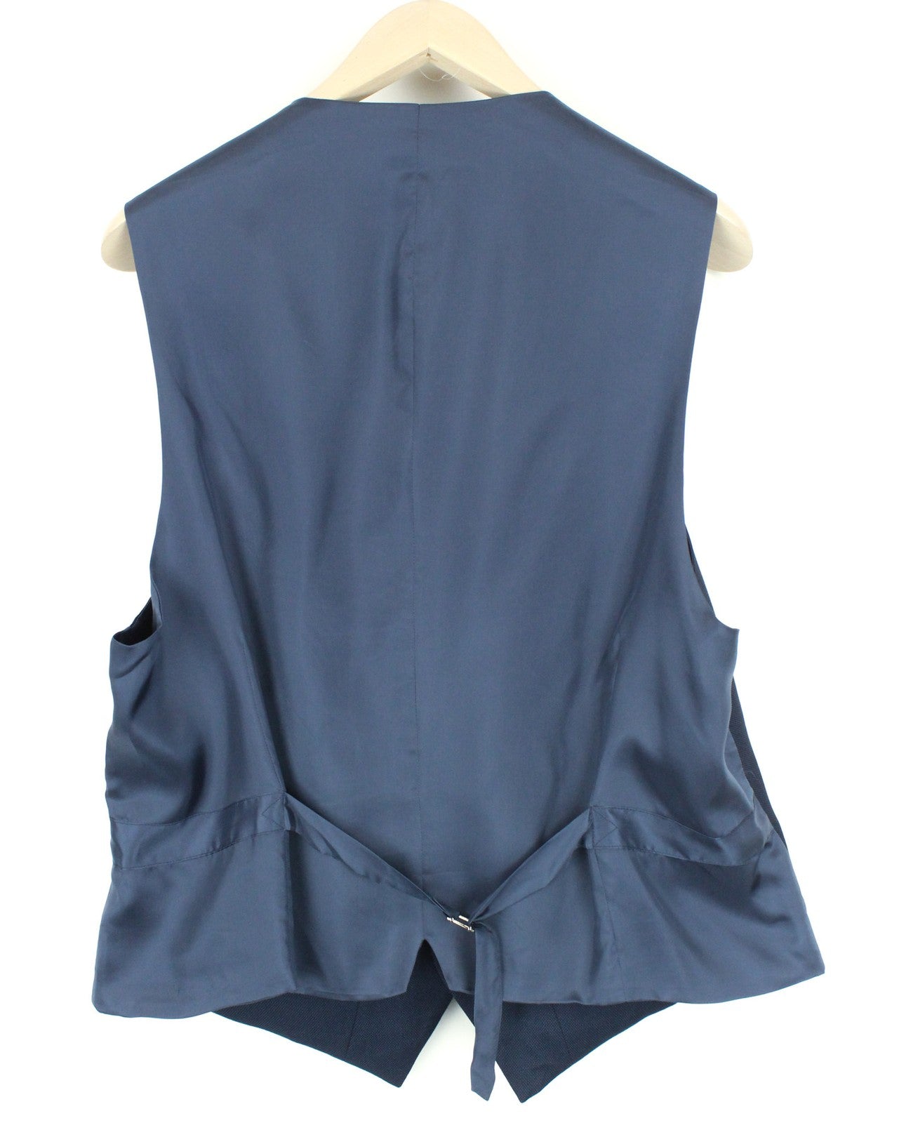 SUITSUPPLY Sienna Men's UK46R Blue Pure Wool Super 130's Lined 3 Piece Formal