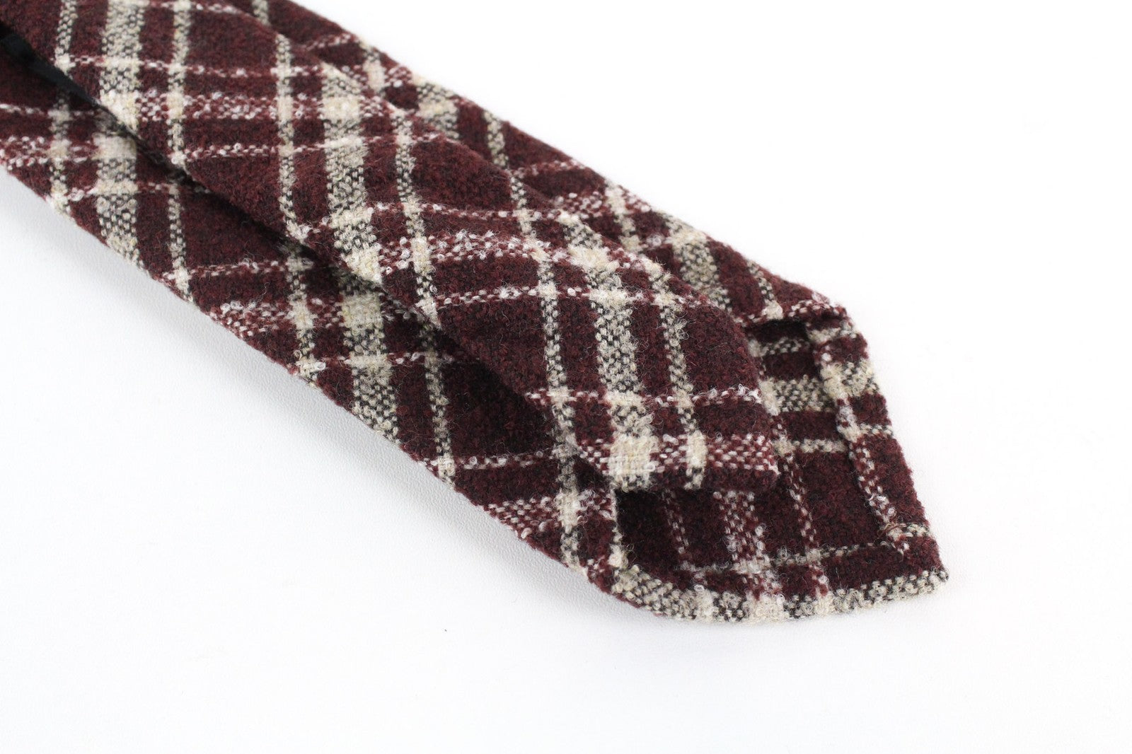 SUITSUPPLY Men's Tie ~150x8 cm Purple Wool Blend Pointed-End Checked Formal