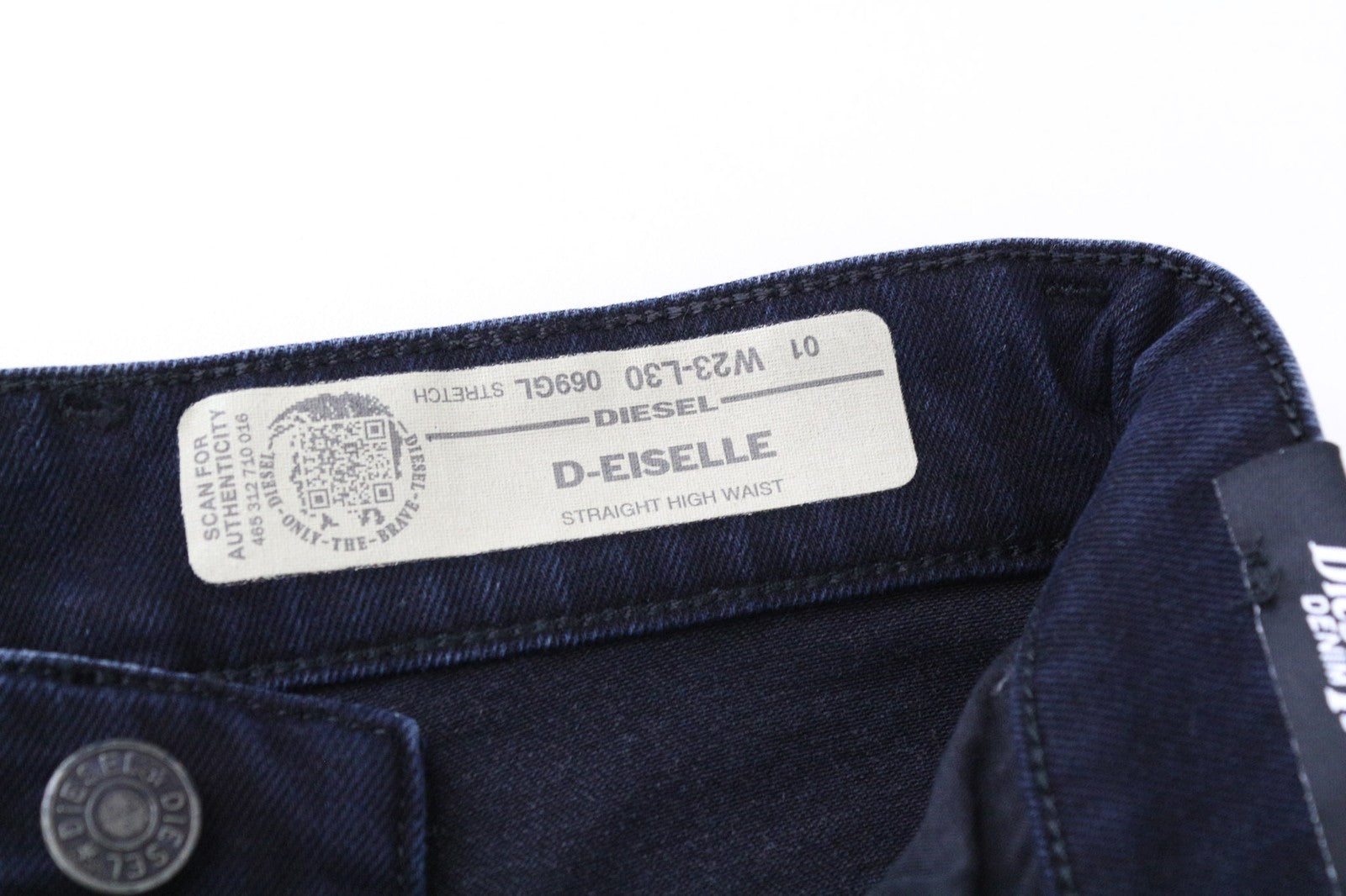 DIESEL D-Eiselle 069GL Women's W23/L30 Blue Girls Straight Fit Cotton Stretch