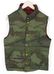 SCOTCH & SODA Men's Vest M Red Quilted Reversible Classic Camo Pattern Design