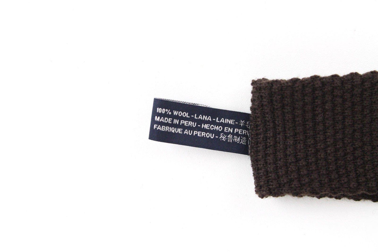 SUITSUPPLY Men's Tie ~150x6.5 cm Brown Knitted Skinny Pure Wool Textured Formal