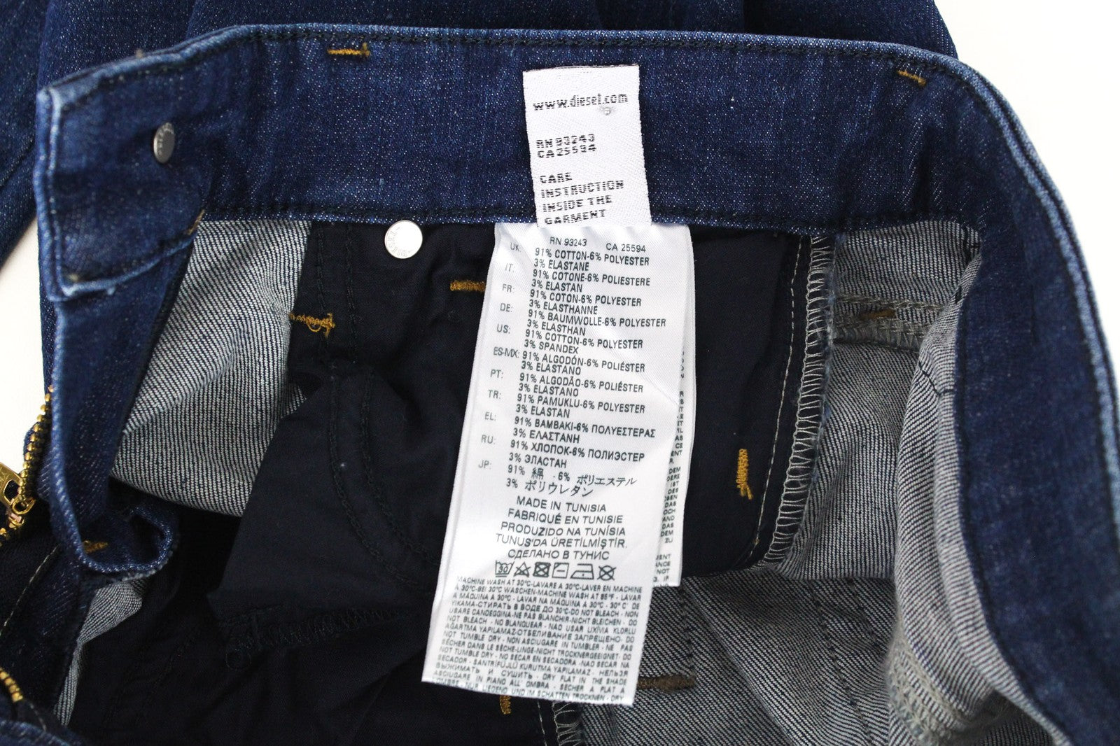 DIESEL Slandy 088AT Women's Jeans W23/L32 Blue Stretch Girls Super Slim Skinny