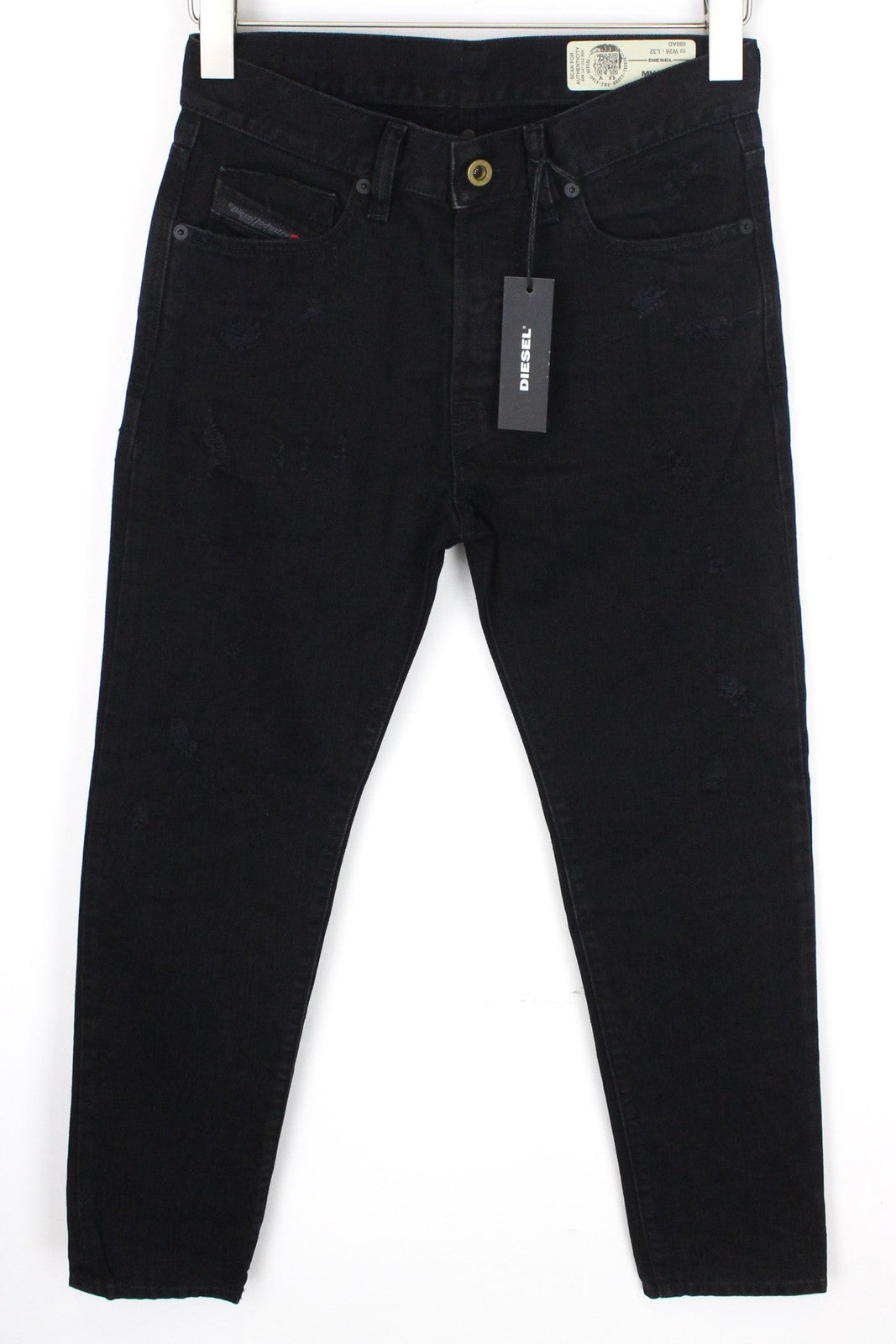 DIESEL Mharky 088AD Men's Jeans W26/L32 Black Slim Skinny Boys Non-Stretch Fit