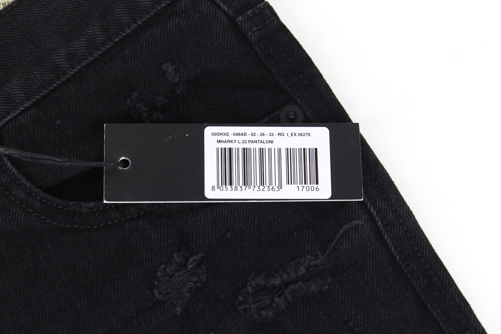 DIESEL Mharky 088AD Men's Jeans W26/L32 Black Slim Skinny Boys Non-Stretch Fit