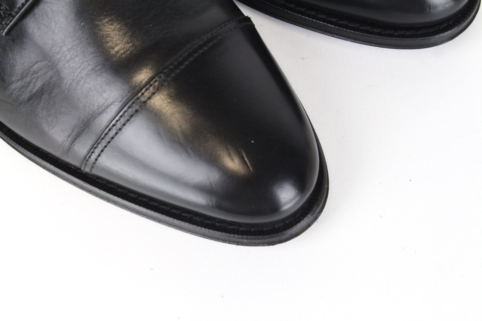 SUITSUPPLY Men's Shoes EU39.5 Black Classic Blake Stitched Calf Leather Formal