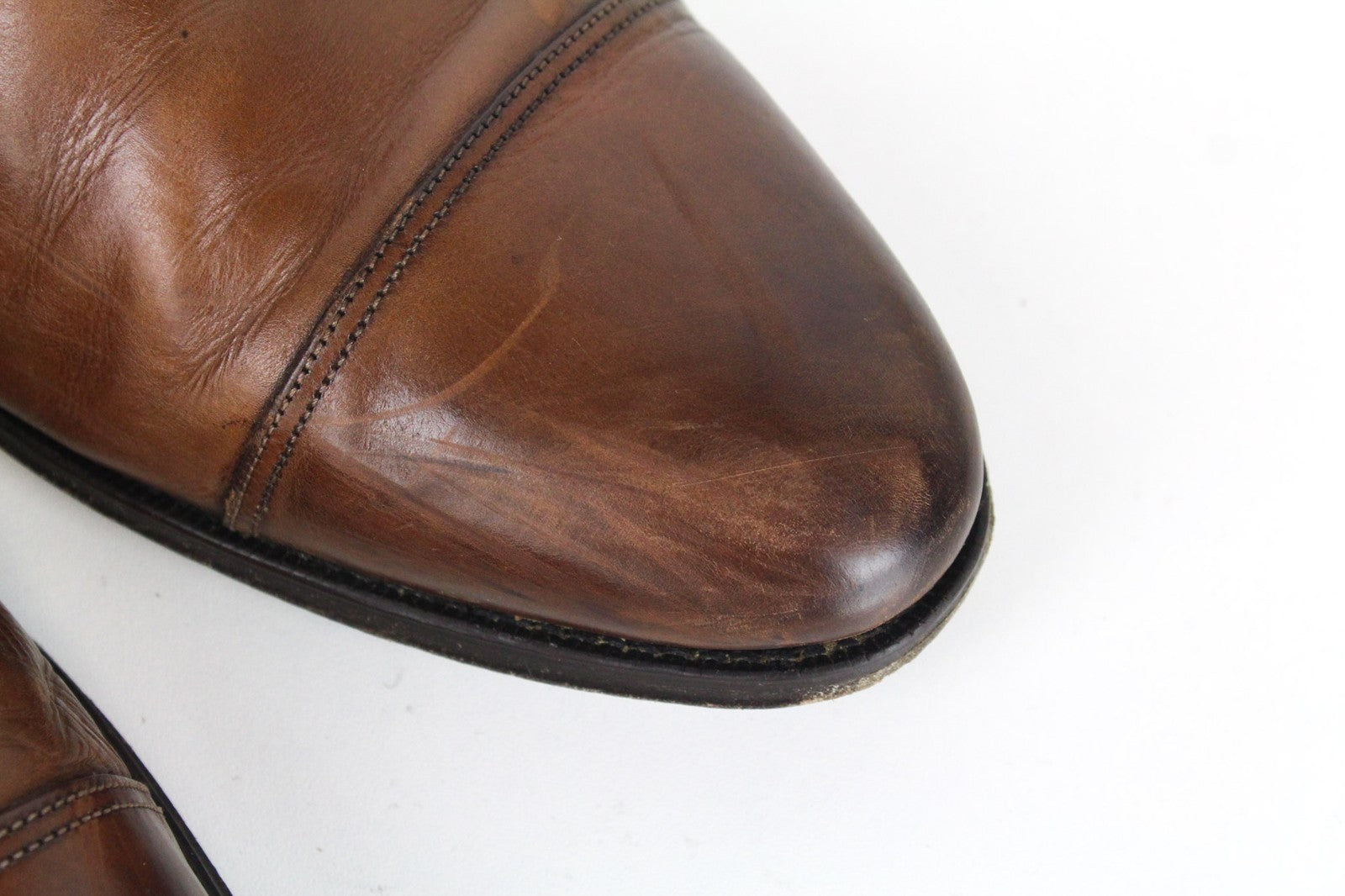 SUITSUPPLY Men's Shoes EU43.5 Mid Brown Derby Pure Calf Leather Lace Ups