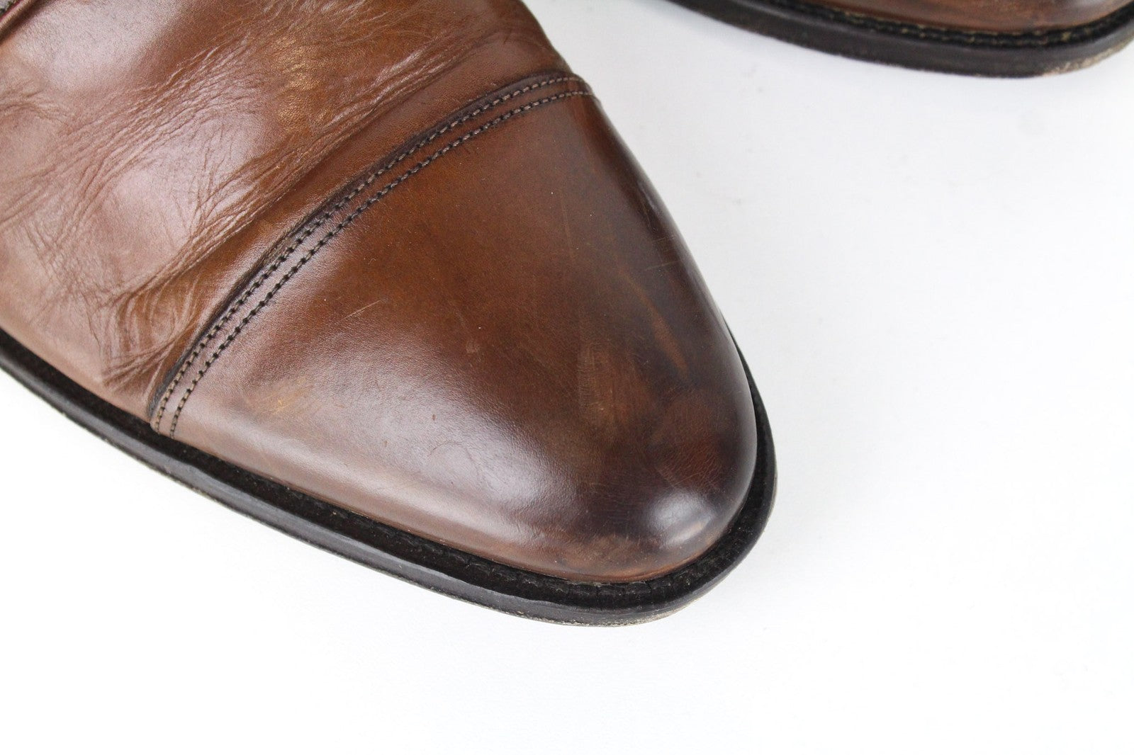 SUITSUPPLY Men's Shoes EU43.5 Mid Brown Derby Pure Calf Leather Lace Ups