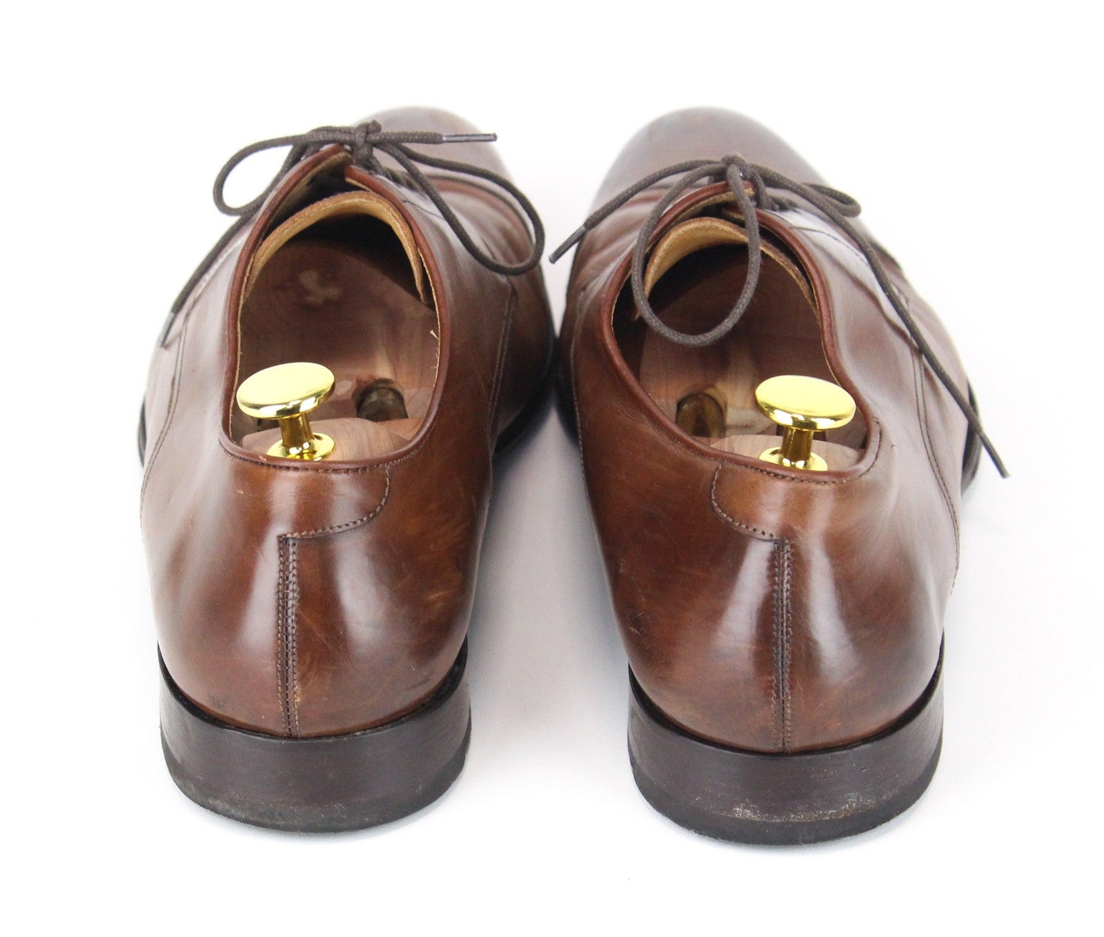 SUITSUPPLY Men's Shoes EU43.5 Mid Brown Derby Pure Calf Leather Lace Ups