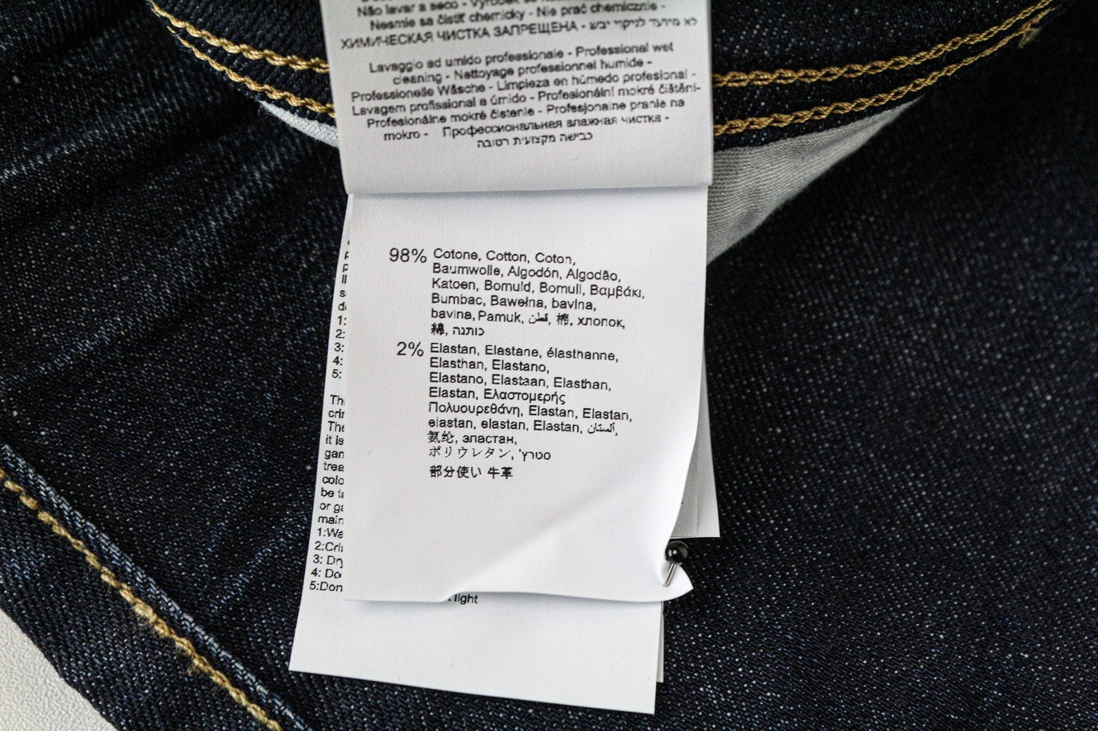 REPLAY Grover Men's Jeans W30/L34 Selvedge Straight Blue Stretch Cotton Denim