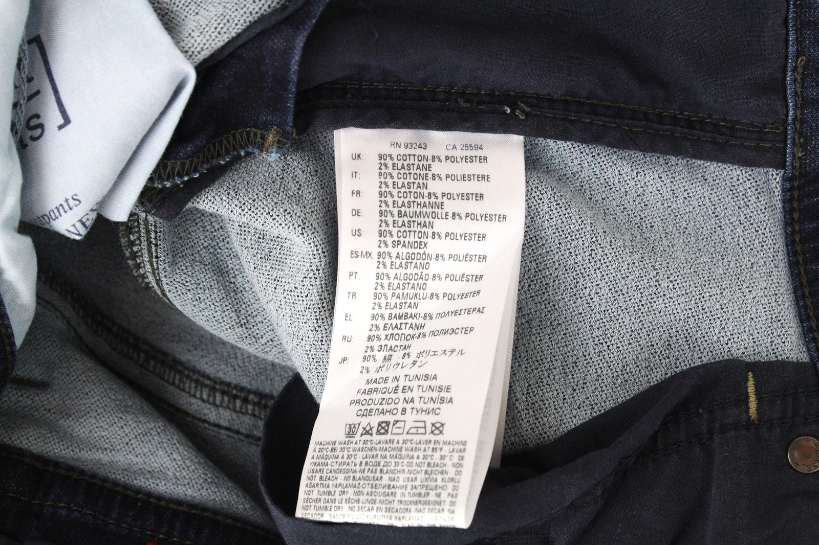 DIESEL Thavar-NE R060S Men's Jeans W28 Blue Distressed Slim Carrot Jogg Sweat