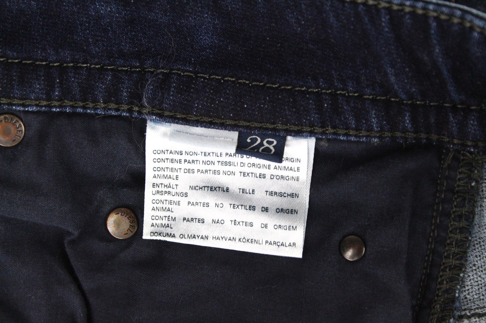 DIESEL Thavar-NE R060S Men's Jeans W28 Blue Distressed Slim Carrot Jogg Sweat