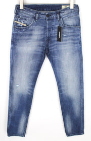 DIESEL D-Bazer 084DD Men's Jeans W29/L34 Blue Stretch Tapered Button Distressed