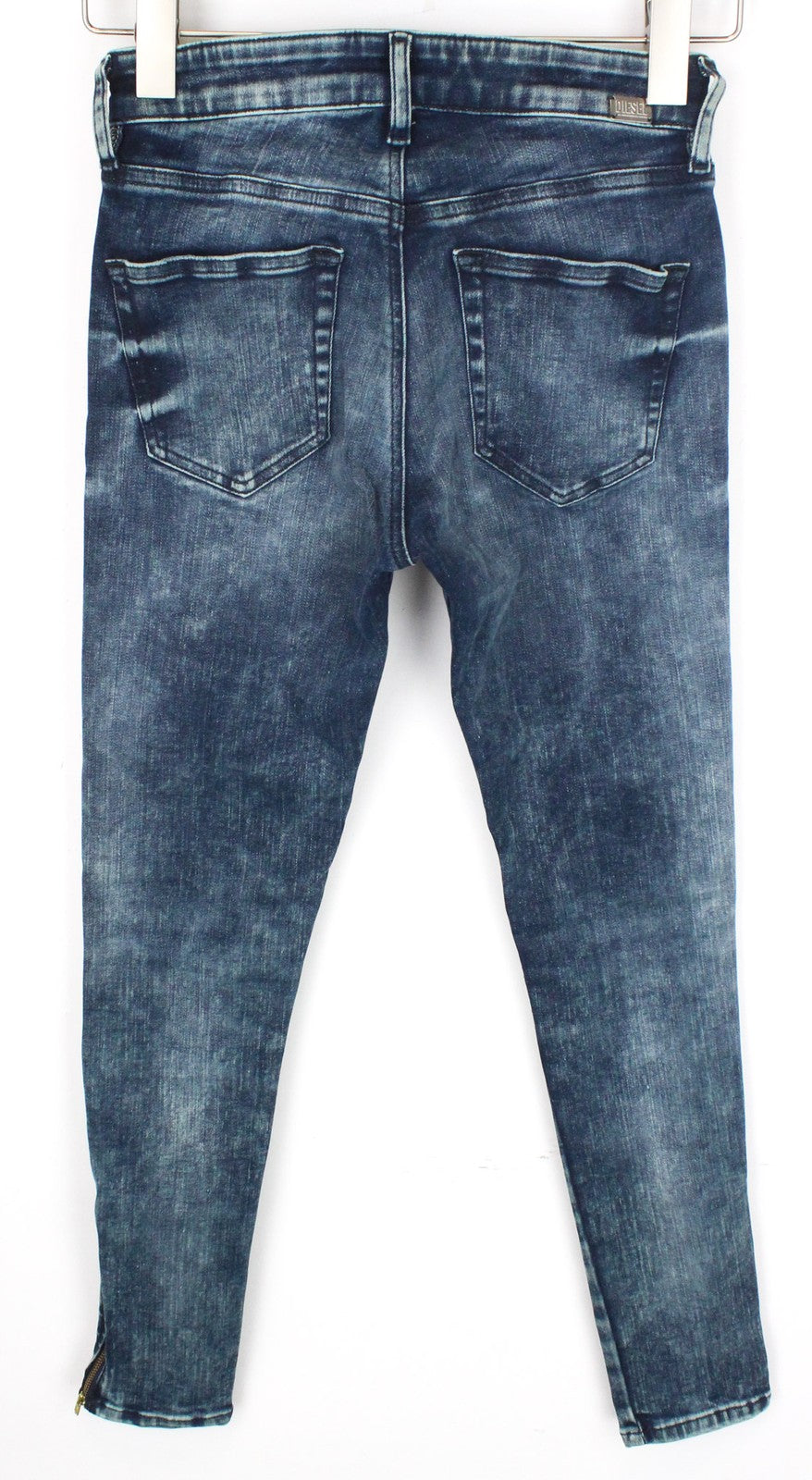 DIESEL Slandy-Zip 069GW Women's Jeans W25/L32 Mid Blue Skinny Stretch Fit