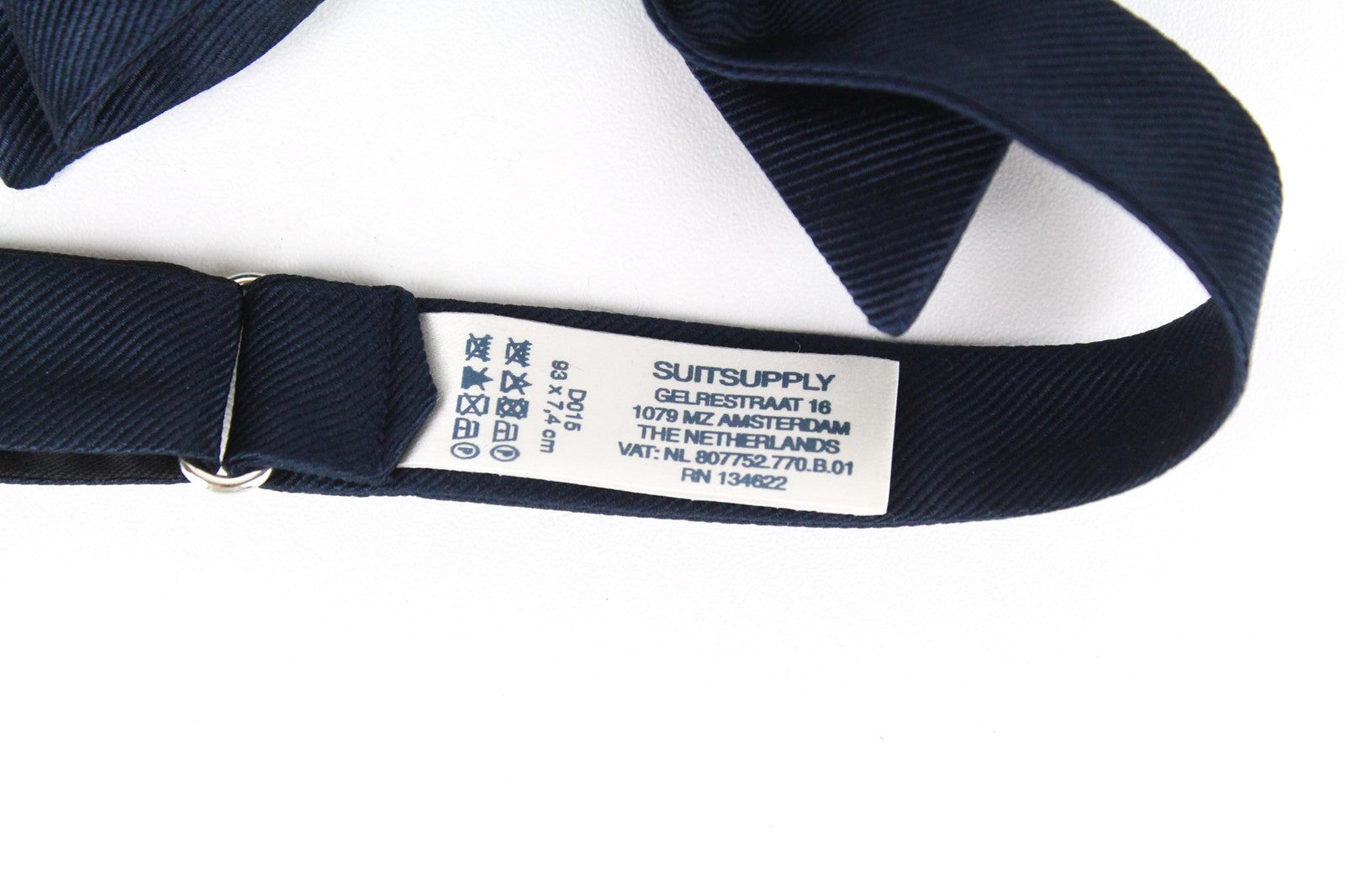 SUITSUPPLY Men's Tie 93x7.4 cm Marine Blue Silk Bow Self-Tie Butterfly Formal