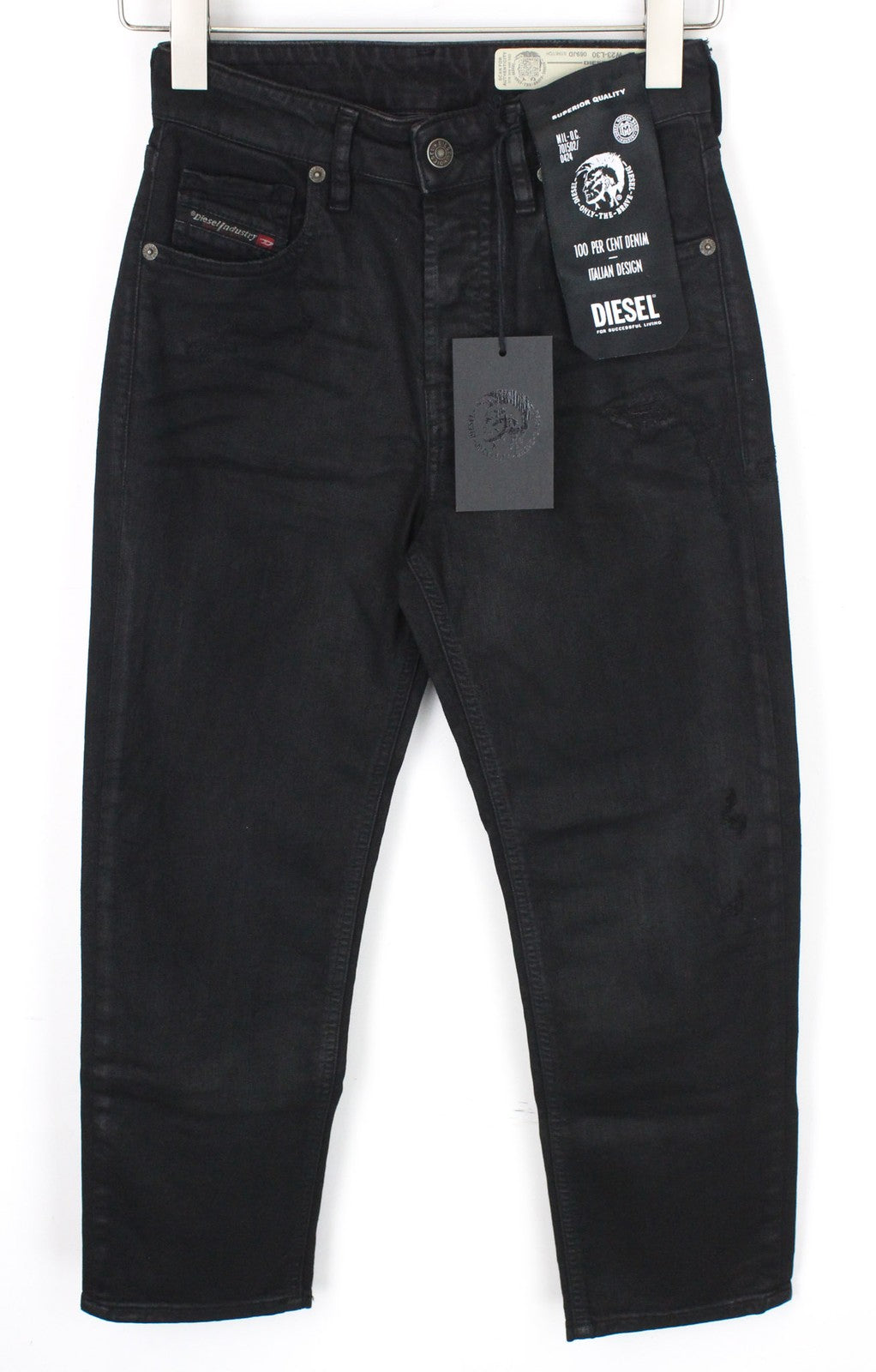 DIESEL Aryel 069JD Women's Jeans W23/L30 Black Stretch Straight Girls Buttoned