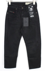 DIESEL Aryel 069JD Women's Jeans W23/L30 Black Stretch Straight Girls Buttoned