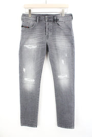 DIESEL D-Bazer 0890F Mens Jeans W29/L30 Tapered  Cotton Stretch Grey Ripped