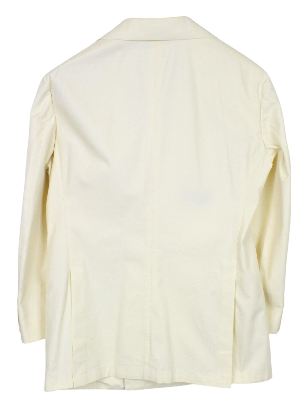 SUITSUPPLY La Spalla Men's UK38S Double-Breasted Light Yellow Cotton Suit 2Pc