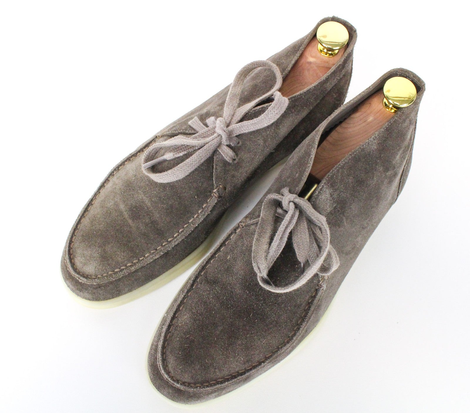 SUITSUPPLY Men's EU39 Brown Leather Suede Chukka High-Top Double-Face Shoes