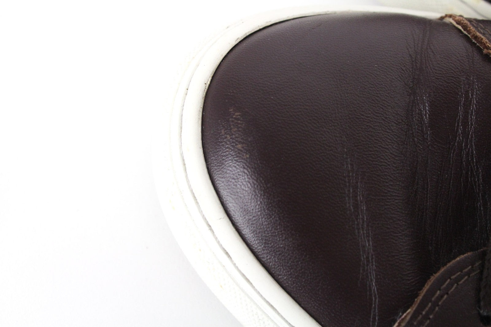 SUITSUPPLY Men's EU43 Dark Brown Leather Sneakers Classic Low-Shaft Lace-Up