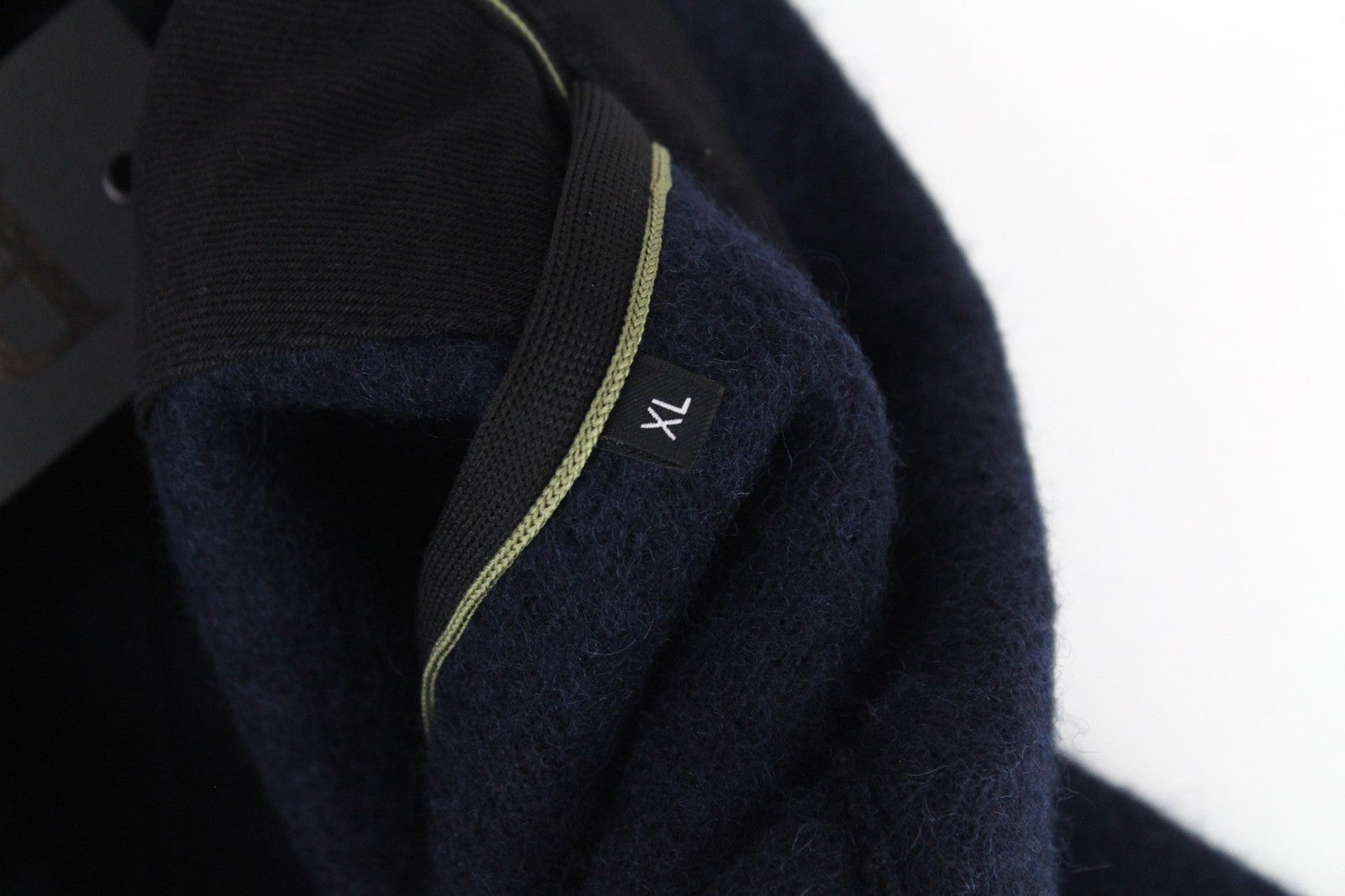 REPLAY Men's XL Coat Navy Blue Wool Blend Classic Double-Breasted Notch Cut