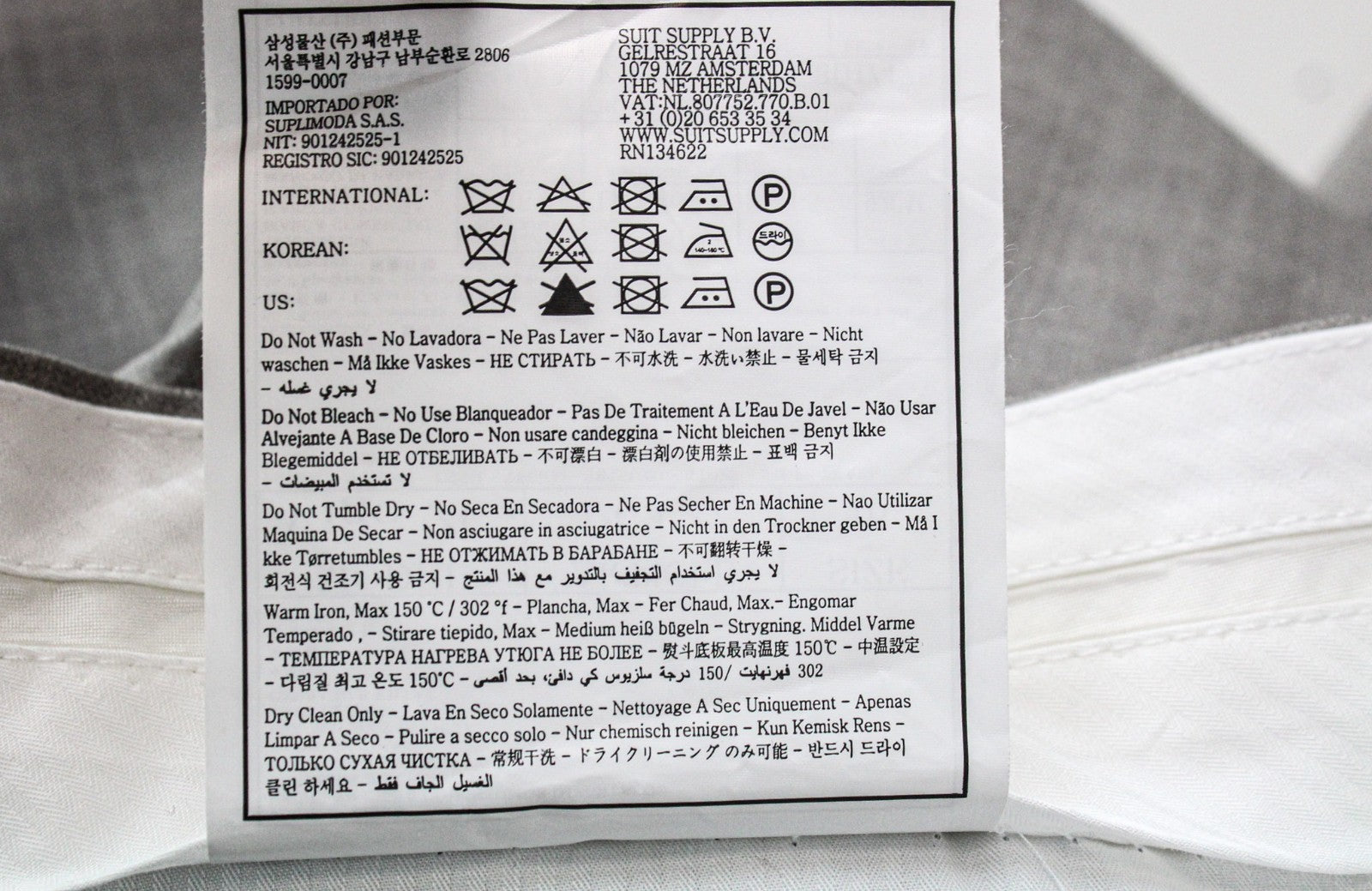 SUITSUPPLY Havana Men's UK36R Slim Fit Grey Super 110's Pure Wool 2 Piece Suit