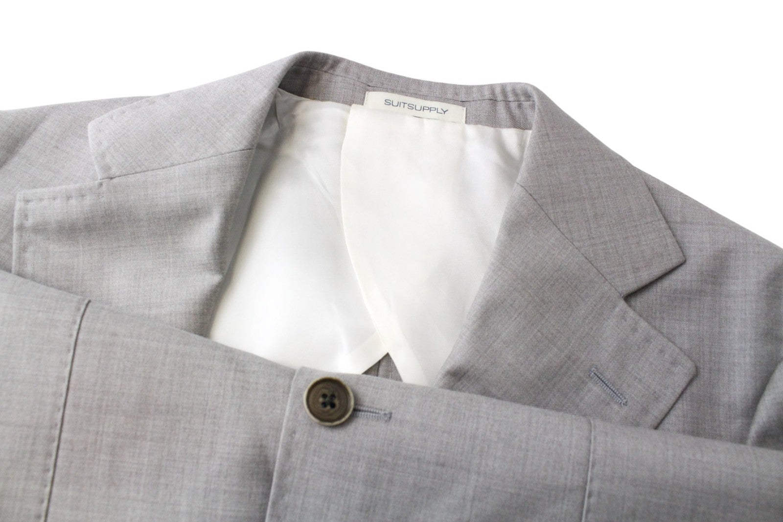 SUITSUPPLY Havana Men's UK36R Slim Fit Grey Super 110's Pure Wool 2 Piece Suit