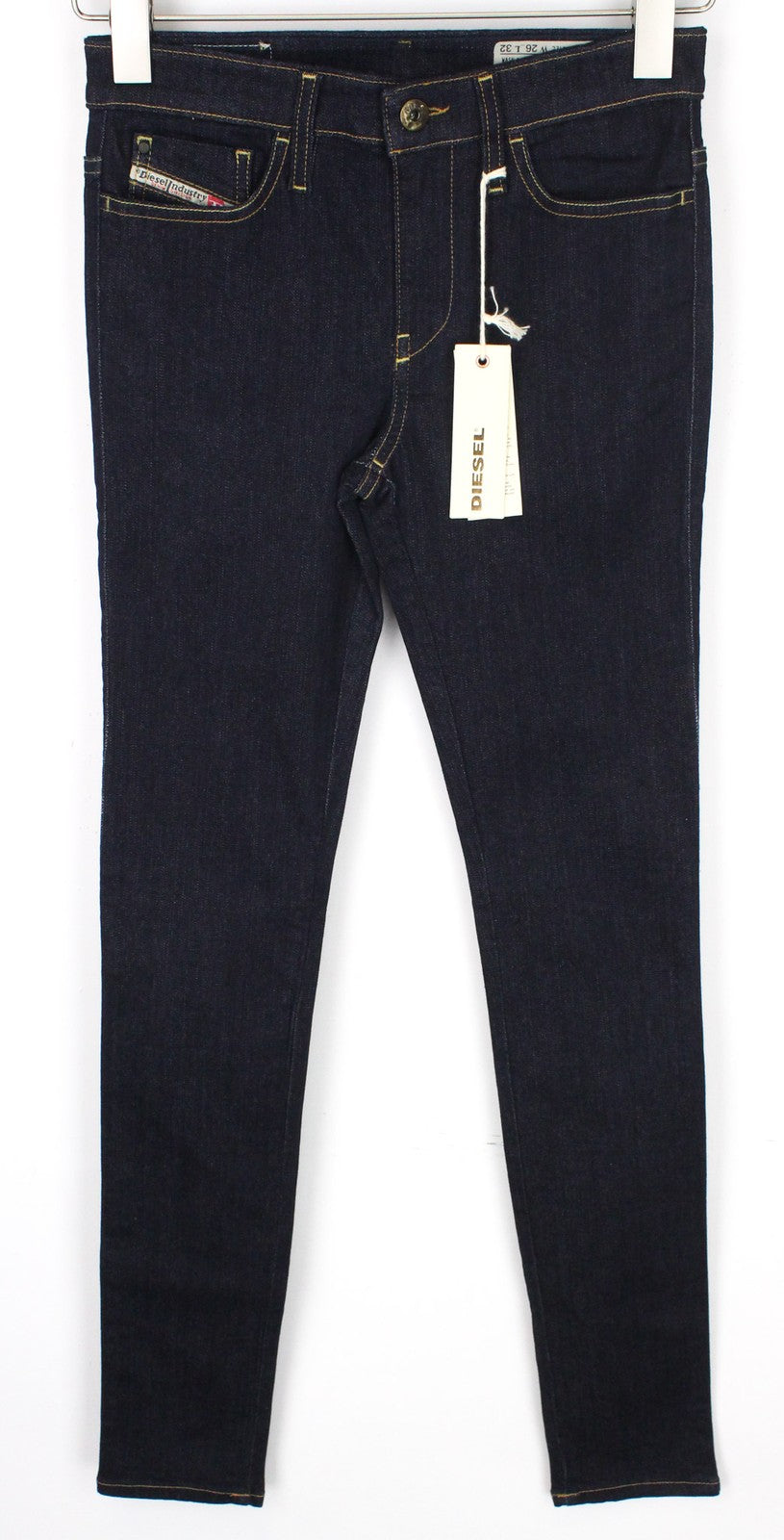 DIESEL Skinzee 0813C Women's W26/L32 Blue Super Slim Stretch Skinny Fit Jeans