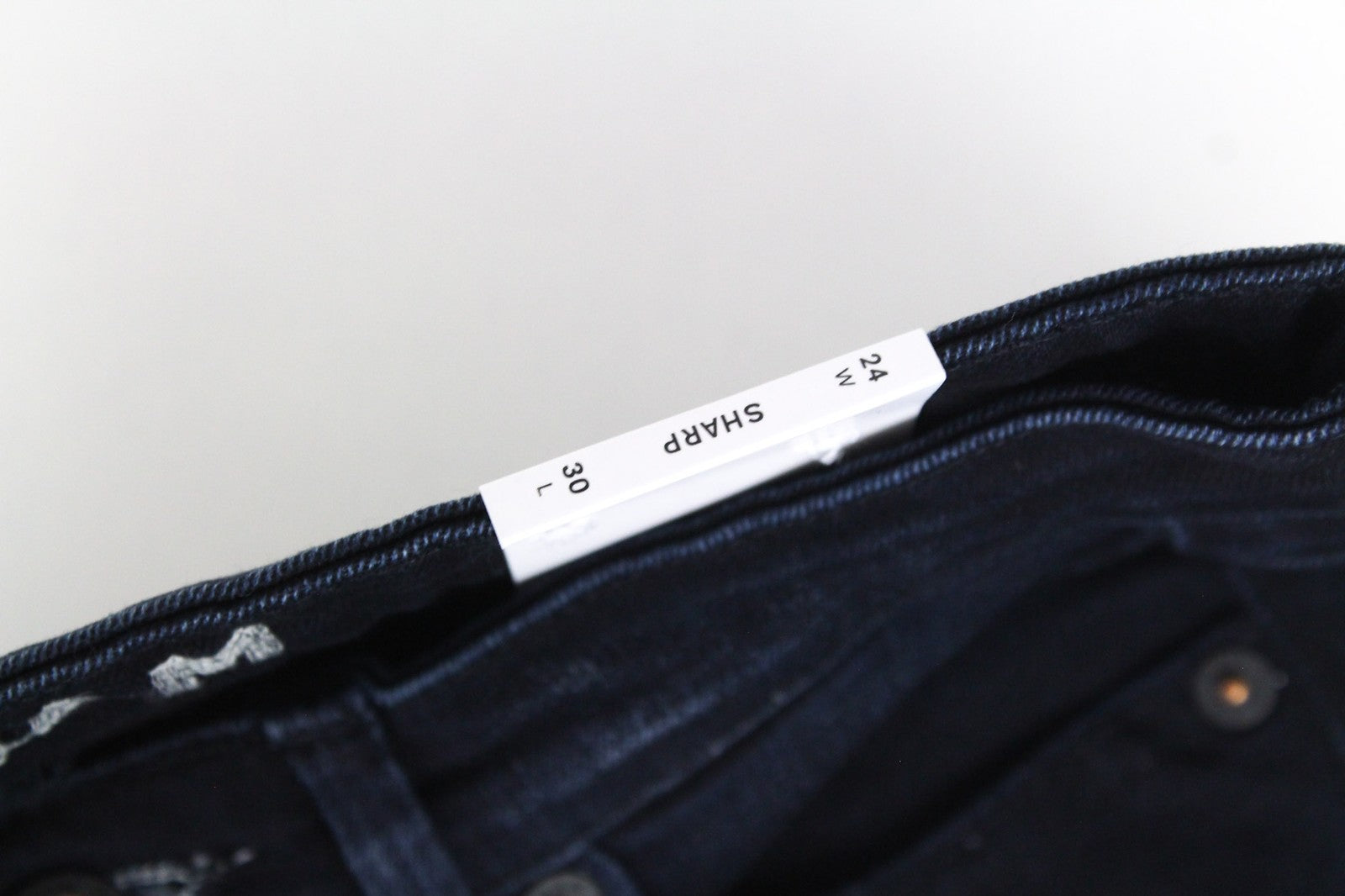 DENHAM Sharp Women's W24/L30 Dark Blue Zipped Skinny Stretch Classic Jeans