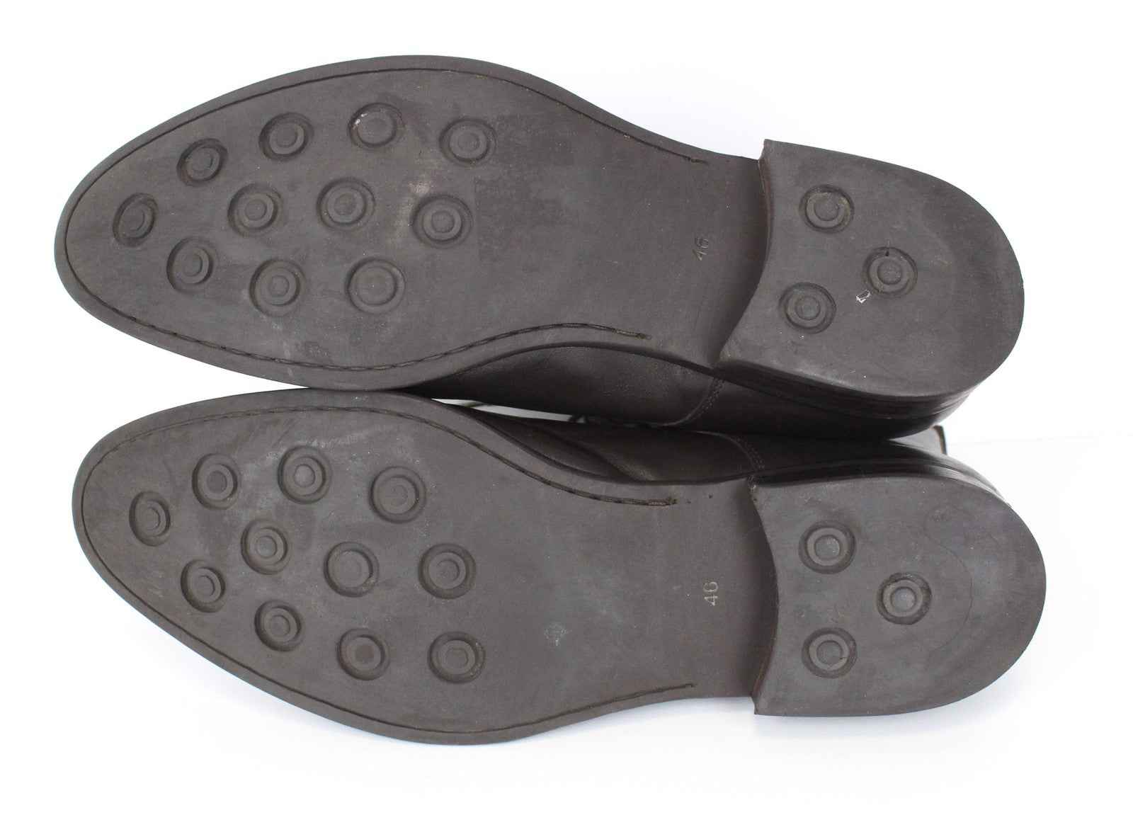 SUITSUPPLY Men's EU46 Dark Brown Brogue High-Top Leather Lace-Up Formal Shoes