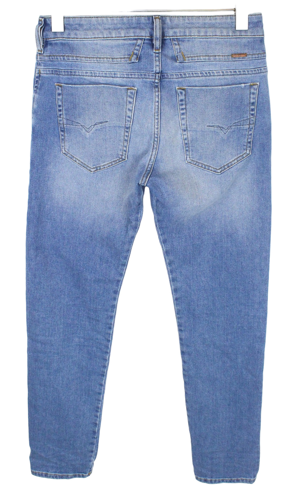 DIESEL D-Bazer 087AQ Men's W28/L32 Faded Blue Taper Fit Stretch Button Jeans