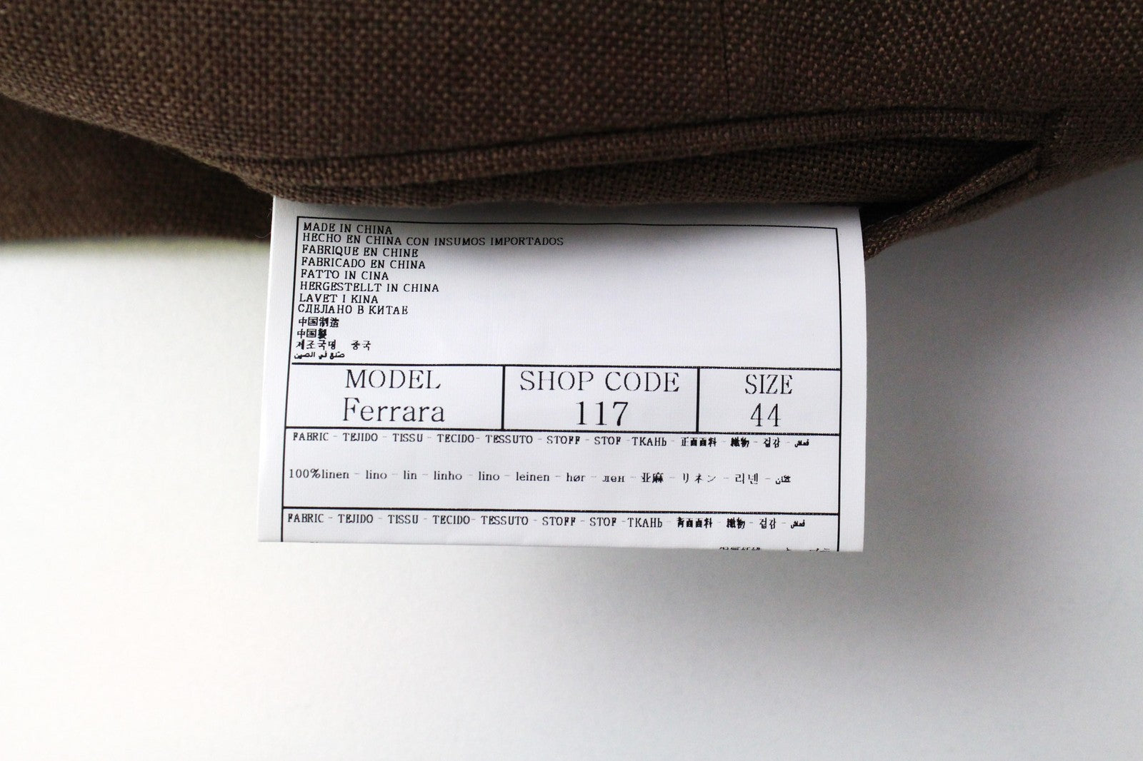 SUITSUPPLY Ferrara Men's UK34R Waistcoat Brown Pure Linen Single-Breasted Formal