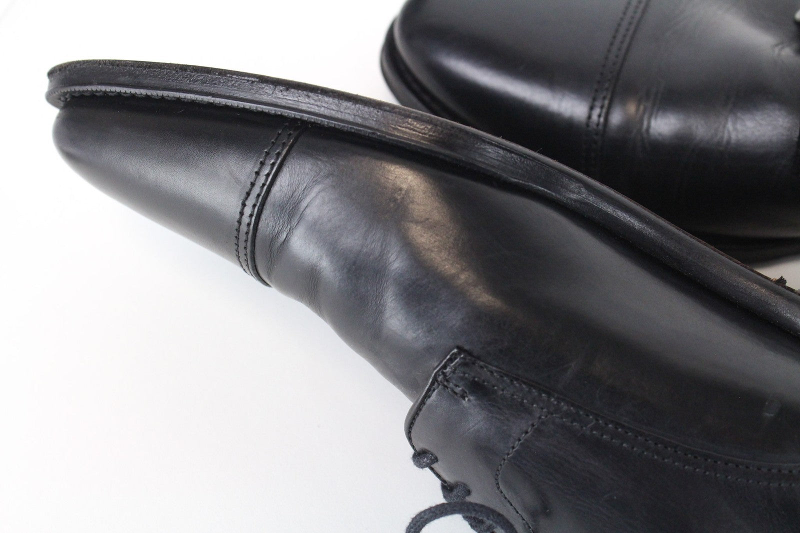 SUITSUPPLY Men's EU39 Black Derby Blake-Stitched Calf Leather Formal Lace-Up