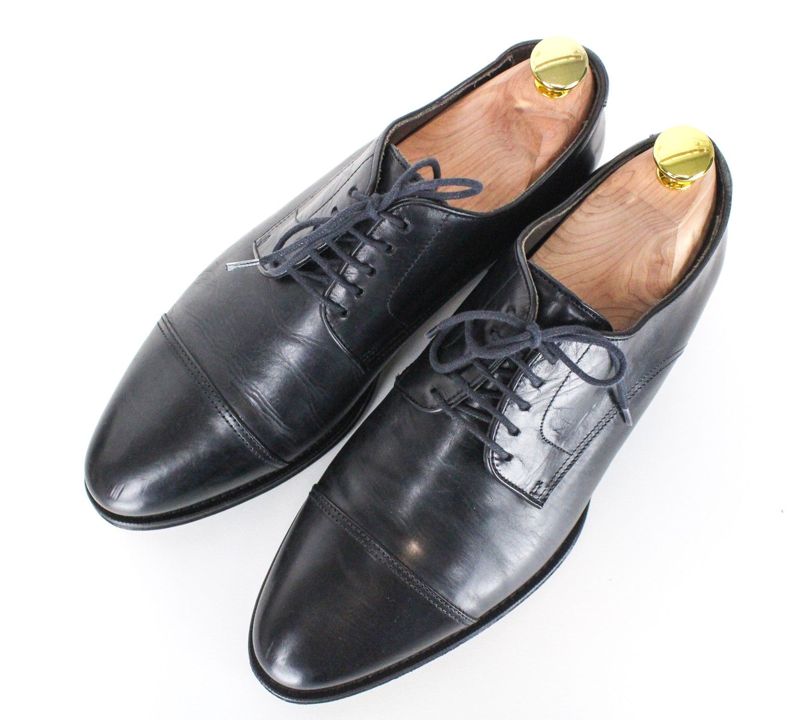 SUITSUPPLY Men's EU39 Black Derby Blake-Stitched Calf Leather Formal Lace-Up