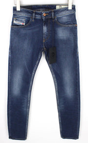 DIESEL Thommer 083AD Men's W26/L32 Dark Blue Slim Skinny Boys Stretch Zip Jeans