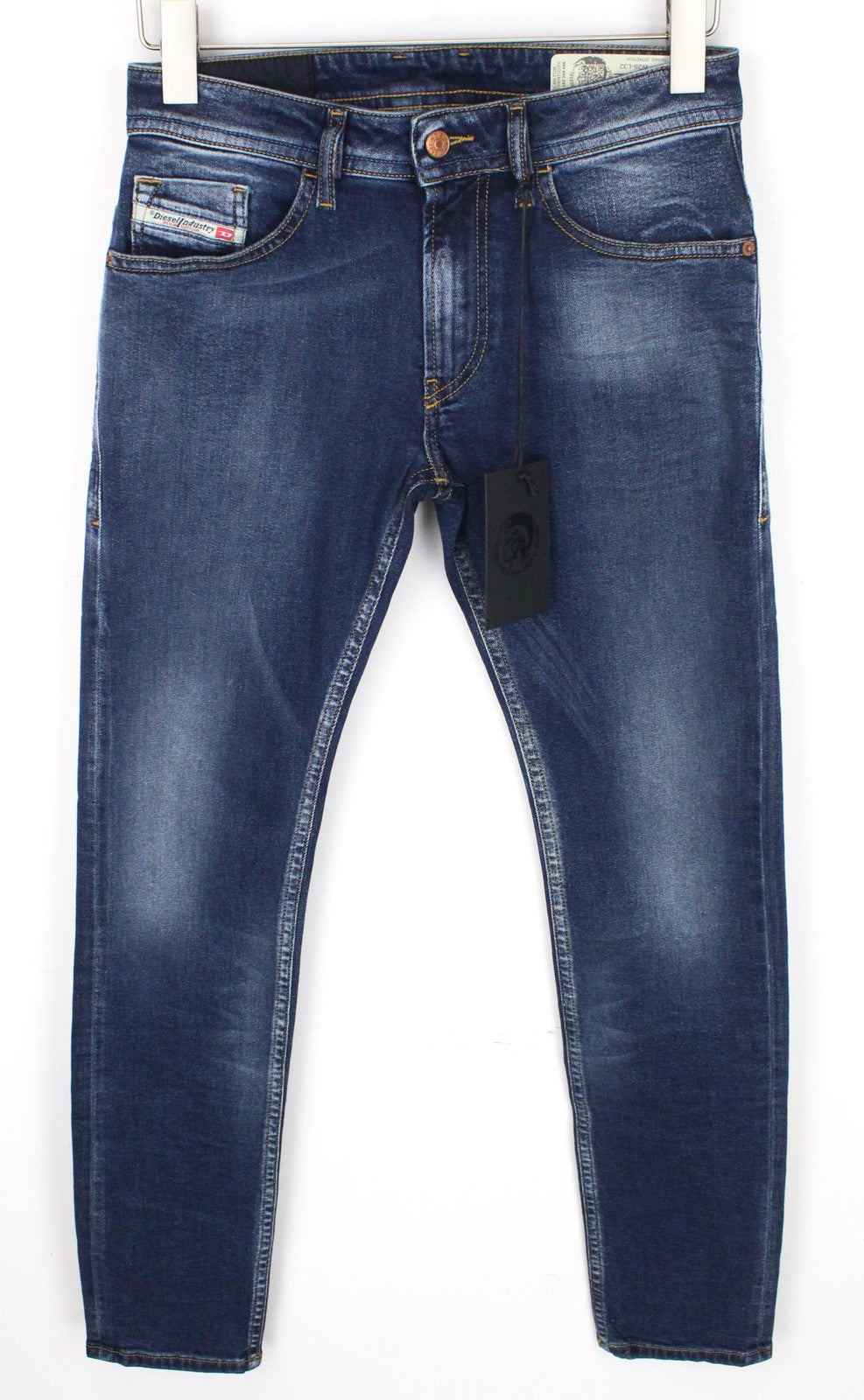 DIESEL Thommer 083AD Men's W26/L32 Dark Blue Slim Skinny Boys Stretch Zip Jeans